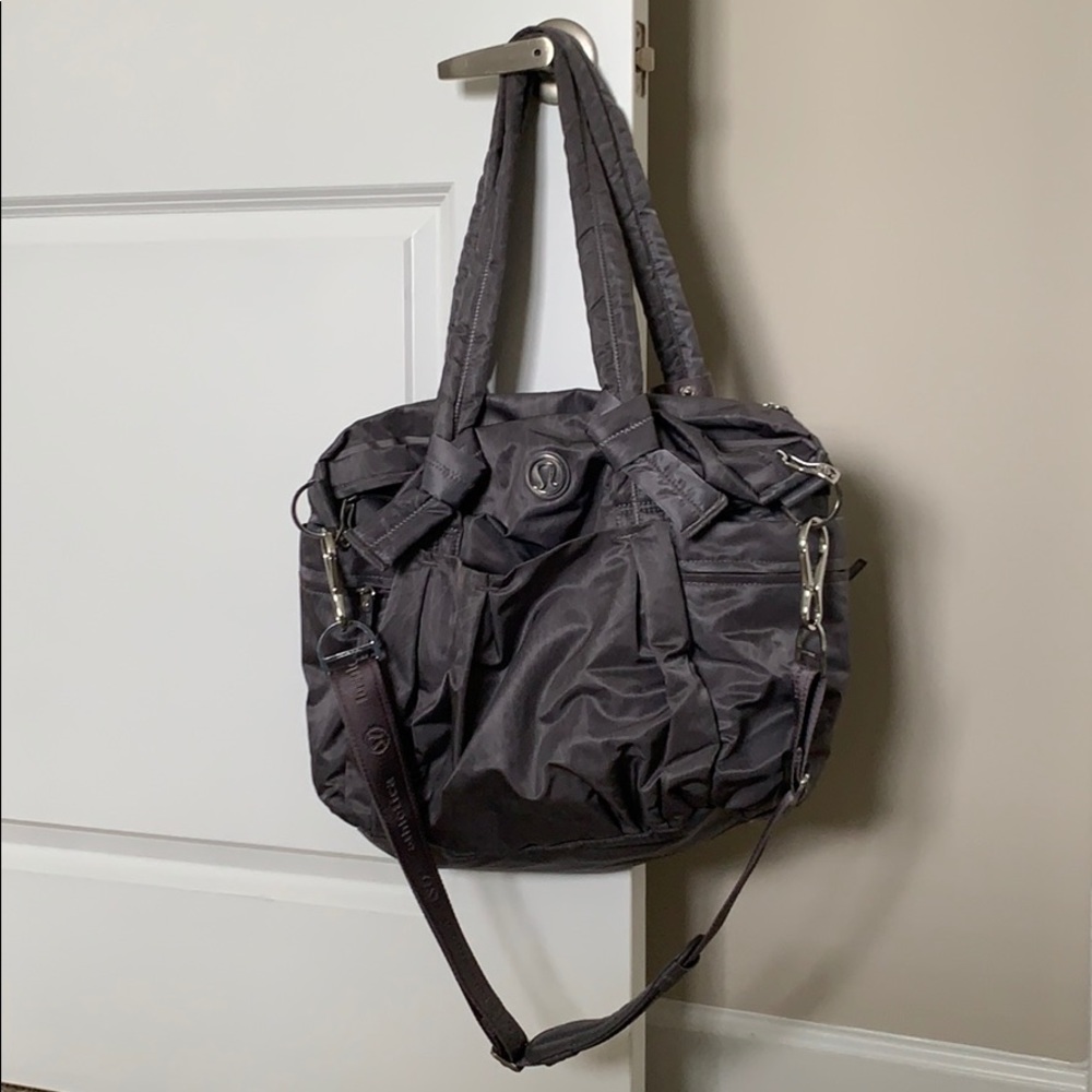 Lululemon Triumph Grey Gym Diaper Bag Tote